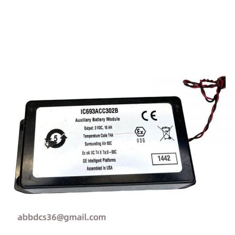 GE IC693ACC302B: Advanced Auxiliary Smart Battery Module, for Industrial Control Systems