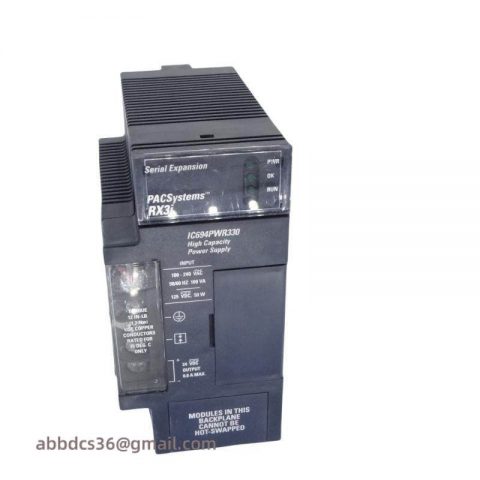 GE PACSystems RX3i Power Supply Module IC694PWR330, High Capacity for Industrial Automation