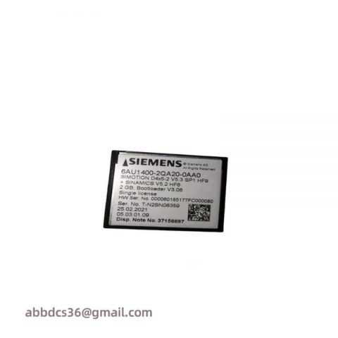 SIEMENS 6AU1400-2QA20-0AA0 Compact Flash Card: Reliable Data Storage for Industrial Automation