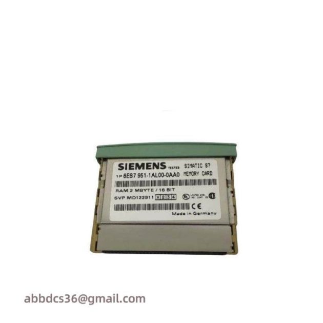 Siemens 6ES7951-1AL00-0AA0: Simatic S7 RAM Memory Card, Designed for Efficient Data Storage Solutions