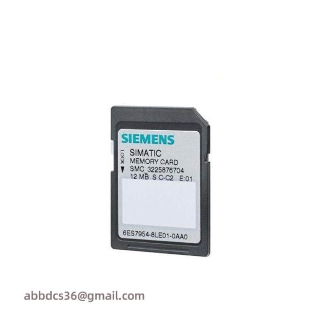 SIEMENS 6ES7954-8LE03-0AA0 Micro Memory Card, Designed for Efficient Control Systems