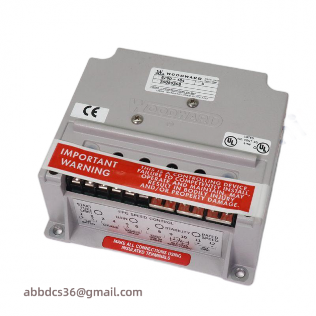 WOODWARD EPG Speed Controller 8290-184, High-Frequency Prime Mover Control