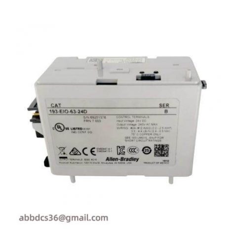 Schneider Electric 193EIO6324D, IO Overload Control Module, Relay