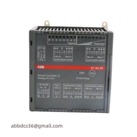 ABB 07AC91 GJR5252300R0101 Analog I/O Unit for Industrial Control Systems