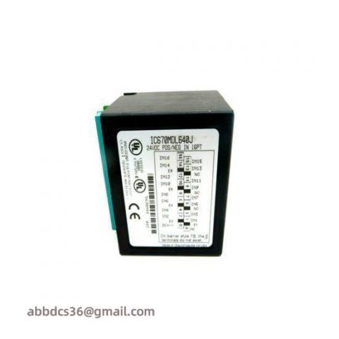 General Electric FANUC IC670MDL640J Input Module: Advanced Industrial Control Solutions