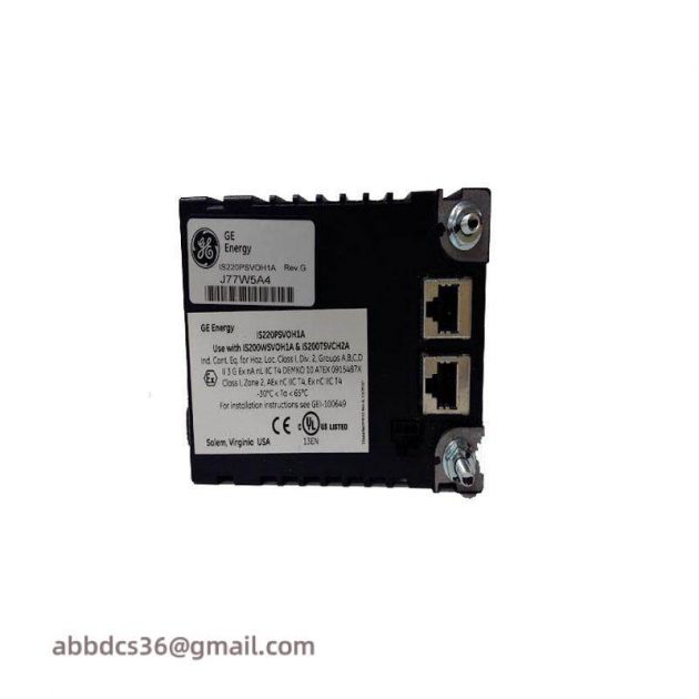 GE IS220PSVOH1A Servo Control Pack, Up to 220V AC Input